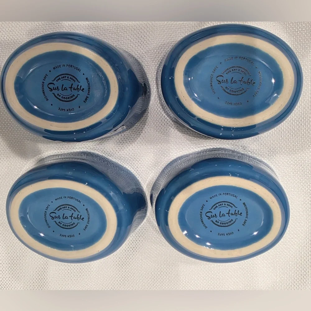 Sur La Table Deep Blue Ceramic Bowl Set